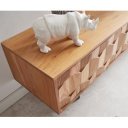 FEVON prémium akác fali TV-szekrény - 240cm - natúr