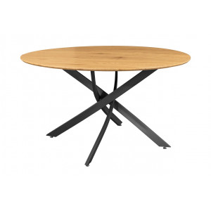 TWIST kerek étkezőasztal 120 cm – tölgy / fekete Fix étkezőasztalok