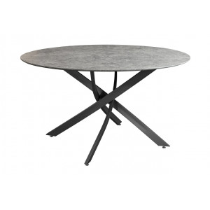 TWIST kerek étkezőasztal 120 cm – szürke / fekete Fix étkezőasztalok
