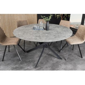 HELIX modern kerek étkezőasztal - 120cm - beton INVICTA