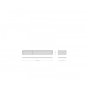 PALAZZO prémium kerámia  fali TV-szekrény - 150/200cm