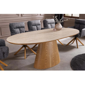 UNIQUE modern bővíthető étkezőasztal - 160-200cm - travertin INVICTA