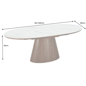 UNIQUE modern bővíthető étkezőasztal - 160-200cm - dió