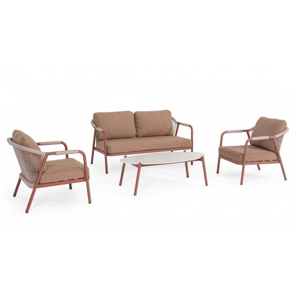 SOFTLINE prémium kültéri szett - terrakotta