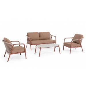 SOFTLINE prémium kültéri szett - terrakotta BIZZOTTO