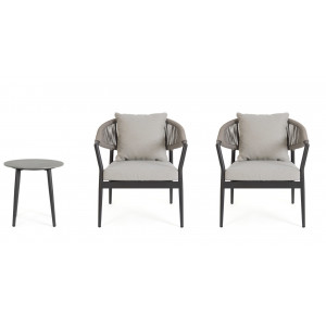 RAVELLO prémium kültéri fotel szett - szürke