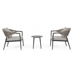 RAVELLO prémium kültéri fotel szett - szürke BIZZOTTO