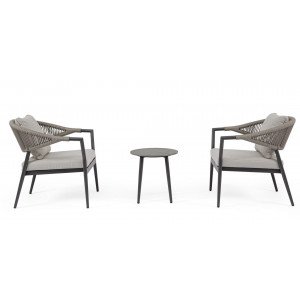 RAVELLO prémium kültéri fotel szett - szürke BIZZOTTO