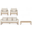 SOLARA prémium akác kültéri szett - beige