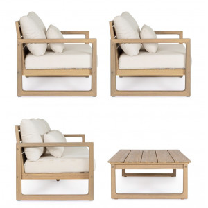 SOLARA prémium akác kültéri szett - beige