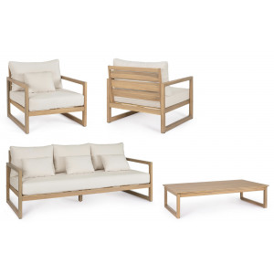 SOLARA prémium akác kültéri szett - beige BIZZOTTO