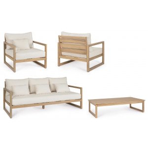 SOLARA prémium akác kültéri szett - beige BIZZOTTO