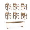 CORAL prémium akác kültéri étkező szett