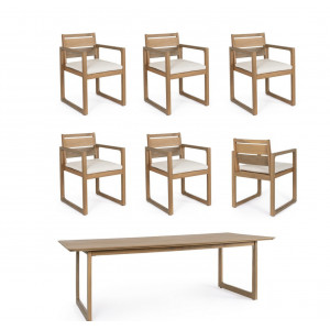 CORAL prémium akác kültéri étkező szett