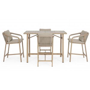 BRISA prémium kültéri étkező szett  - beige BIZZOTTO