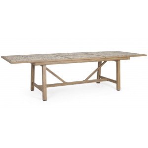 BRISA prémium kültéri bővíthető étkezőasztal - 212-285cm - beige Étkezőasztalok