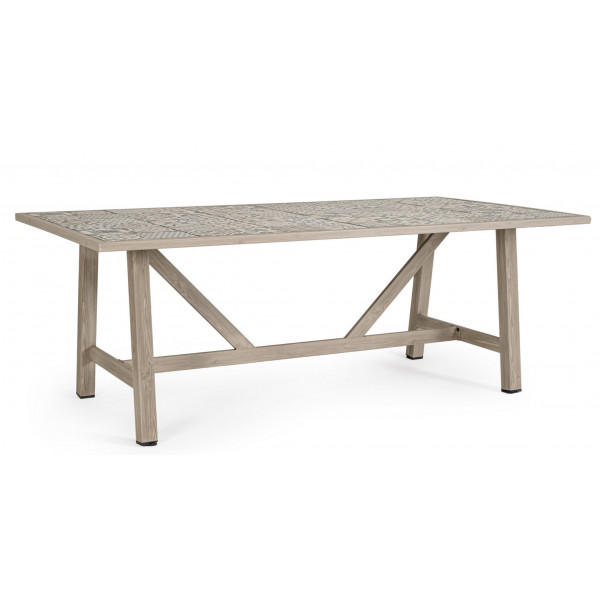 BRISA prémium kültéri étkezőasztal - 206cm - light beige