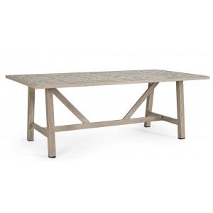 BRISA prémium kültéri étkezőasztal - 206cm - light beige Étkezőasztalok