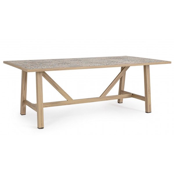 BRISA prémium kültéri étkezőasztal - 206cm - beige