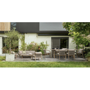 BRISA prémium kültéri étkezőasztal - 206cm - beige