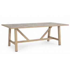 BRISA prémium kültéri étkezőasztal - 206cm - beige Étkezőasztalok