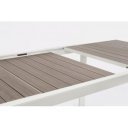 HORIZON modern bővíthető kültéri étkezőasztal - 220-340cm - fehér
