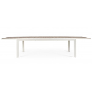 HORIZON modern bővíthető kültéri étkezőasztal - 220-340cm - fehér