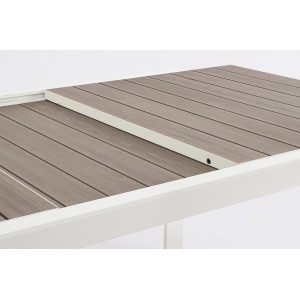 HORIZON modern bővíthető kültéri étkezőasztal - 220-340cm - fehér