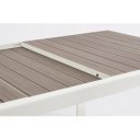 HORIZON modern bővíthető kültéri étkezőasztal - 160-240cm - fehér