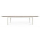 HORIZON modern bővíthető kültéri étkezőasztal - 160-240cm - fehér