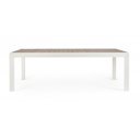 HORIZON modern bővíthető kültéri étkezőasztal - 160-240cm - fehér