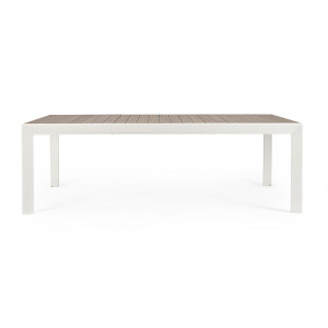 HORIZON modern bővíthető kültéri étkezőasztal - 160-240cm - fehér Étkezőasztalok