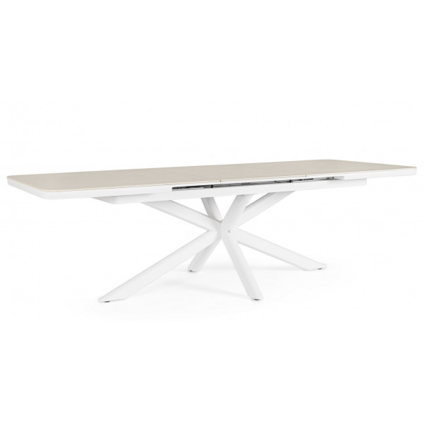 PASCAL prémium bővíthető kültéri étkezőasztal - 200-260cm -fehér