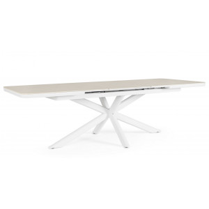 PASCAL prémium bővíthető kültéri étkezőasztal - 200-260cm -fehér Étkezőasztalok