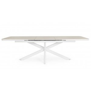 PASCAL prémium bővíthető kültéri étkezőasztal - 200-260cm -fehér Étkezőasztalok