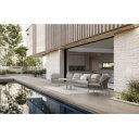 GRAVA állítható magasságú prémium kültéri kerámia étkezőasztal - 135cm - beige