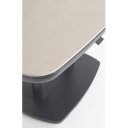 GRAVA állítható magasságú prémium kültéri kerámia étkezőasztal - 135cm - antracit