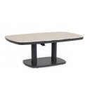 GRAVA állítható magasságú prémium kültéri kerámia étkezőasztal - 135cm - antracit