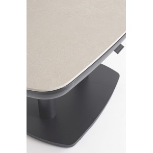 GRAVA állítható magasságú prémium kültéri kerámia étkezőasztal - 135cm - antracit