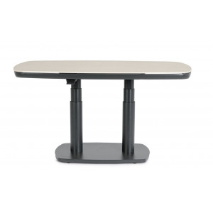 GRAVA állítható magasságú prémium kültéri kerámia étkezőasztal - 135cm - antracit