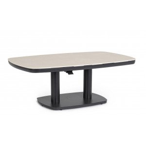 GRAVA állítható magasságú prémium kültéri kerámia étkezőasztal - 135cm - antracit Étkezőasztalok