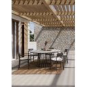 ISLA prémium kerek kültéri étkezőasztal -150cm - barna