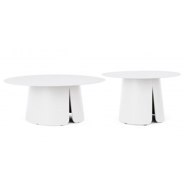 VIVA modern kültéri dohányzóasztal szett - fehér