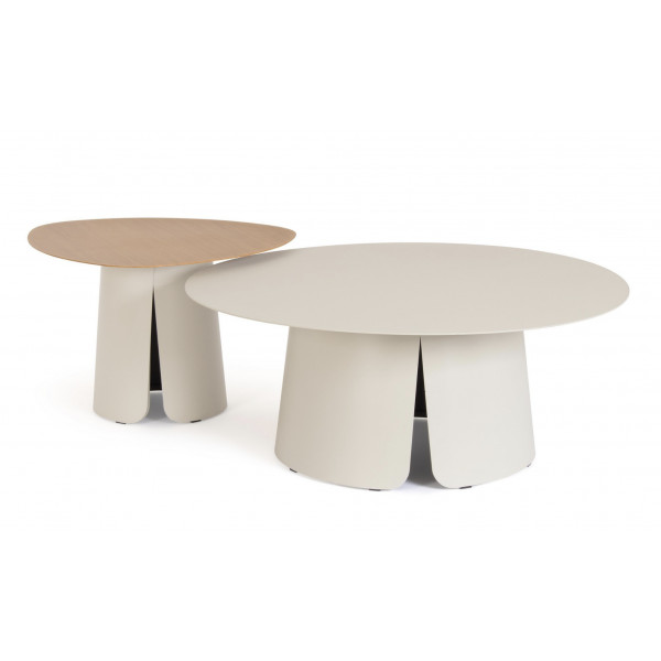 VIVA modern kültéri dohányzóasztal szett - beige