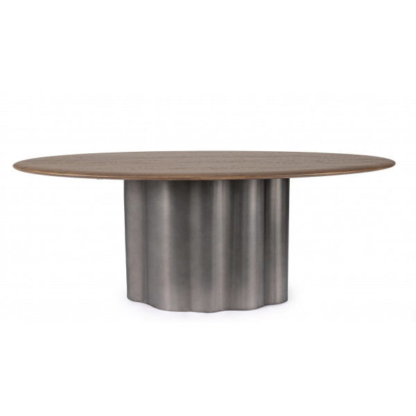 MARINO design mangófa/fém étkezőasztal - 200cm