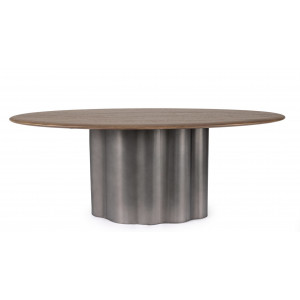 MARINO design mangófa/fém étkezőasztal - 200cm BIZZOTTO