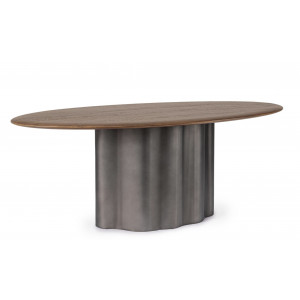 MARINO design mangófa/fém étkezőasztal - 200cm