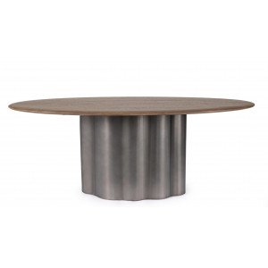 MARINO design mangófa/fém étkezőasztal - 200cm BIZZOTTO