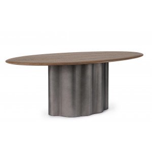 MARINO design mangófa/fém étkezőasztal - 200cm BIZZOTTO