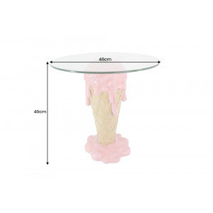 ICE CREAM modern dohányzóasztal - 48cm INVICTA